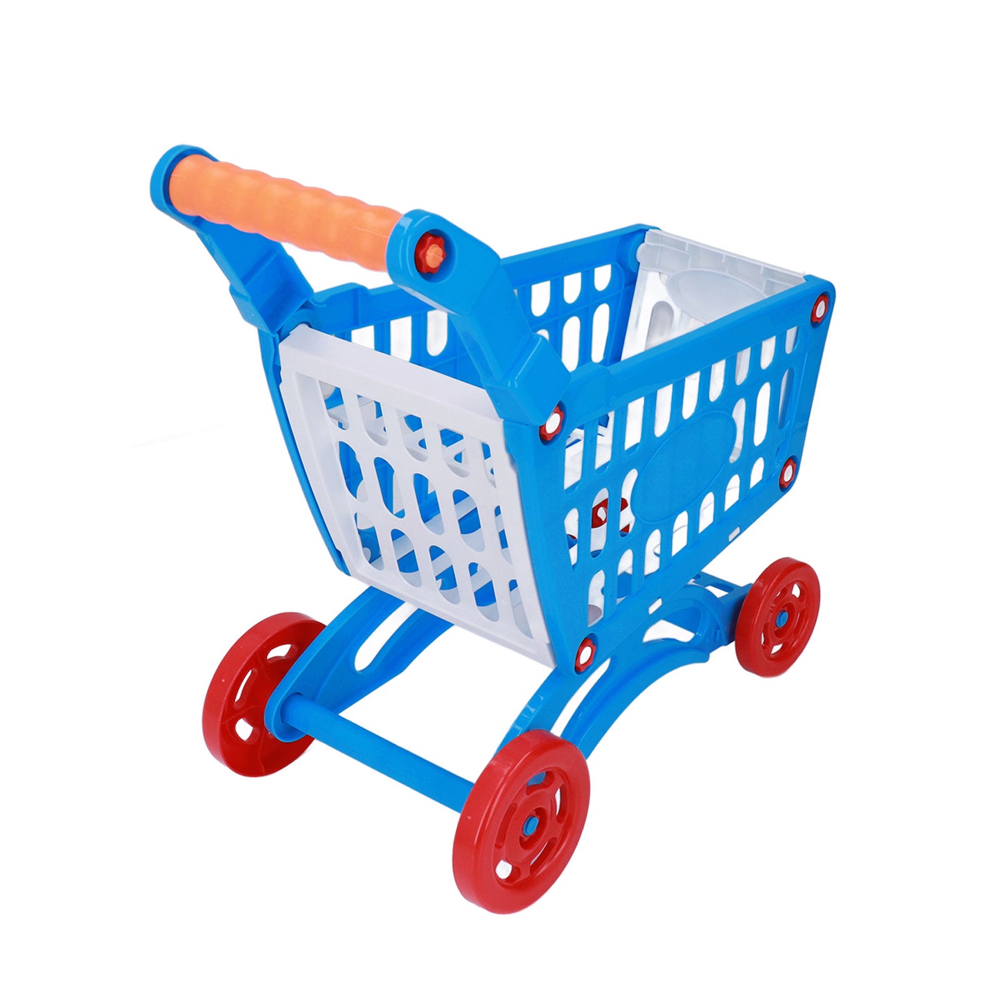 Kids Shopping Cart Set Educational Kids Shopping Cart Play Food Toys for Learning DevelopmentBlue