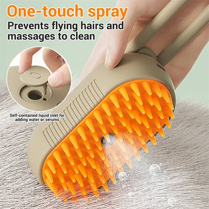 Cat Steam Brush Steamy Dog Brush 3 In 1 Electric Spray Cat Hair