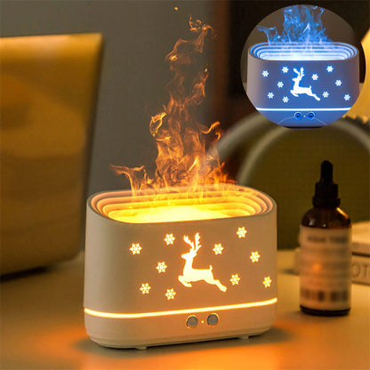 Elk Flame Humidifier Household Atmosphere Lamp Christmas Home Decorations