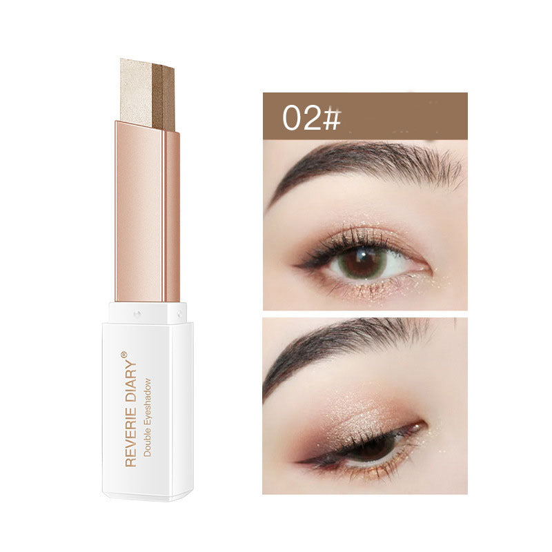 Lazy Eyeshadow Stick Stereo Gradient Shimmer Double Color Eye Shadow