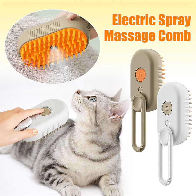 Cat Steam Brush Steamy Dog Brush 3 In 1 Electric Spray Cat Hair