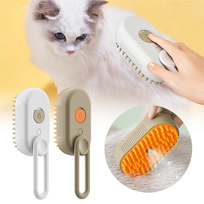 Cat Steam Brush Steamy Dog Brush 3 In 1 Electric Spray Cat Hair