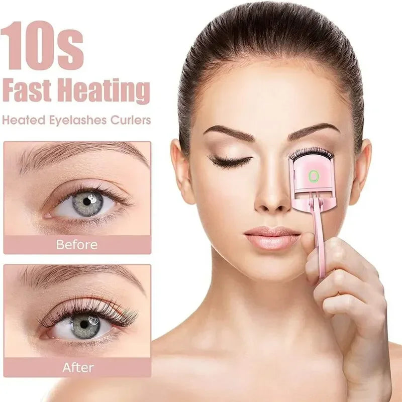 Electric Eyelash Curler USB Charging Model Fast Heating Portable Eye Lash Perm Shaping and Lasting Curling Thermal Eyelash Clip - Korigi store