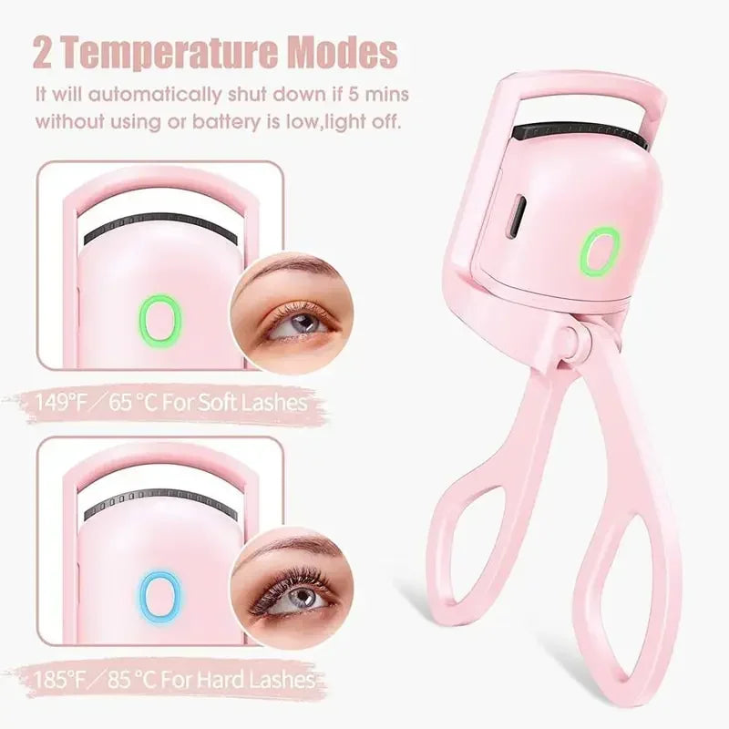 Electric Eyelash Curler USB Charging Model Fast Heating Portable Eye Lash Perm Shaping and Lasting Curling Thermal Eyelash Clip - Korigi store