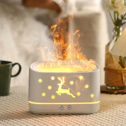 Elk Flame Humidifier Household Atmosphere Lamp Christmas Home Decorations