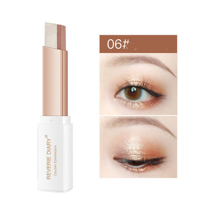 Lazy Eyeshadow Stick Stereo Gradient Shimmer Double Color Eye Shadow