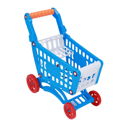 Kids Shopping Cart Set Educational Kids Shopping Cart Play Food Toys for Learning DevelopmentBlue