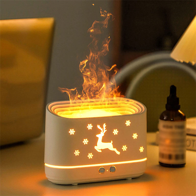 Elk Flame Humidifier Household Atmosphere Lamp Christmas Home Decorations