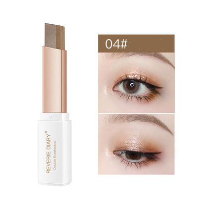 Lazy Eyeshadow Stick Stereo Gradient Shimmer Double Color Eye Shadow