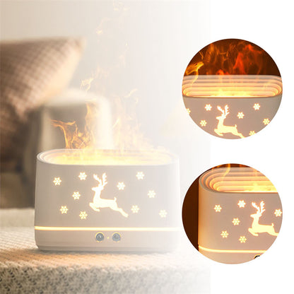 Elk Flame Humidifier Household Atmosphere Lamp Christmas Home Decorations